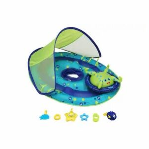 SwimWays Inflatable Baby Spring Pool Float Activity Center with Canopy, Octopus